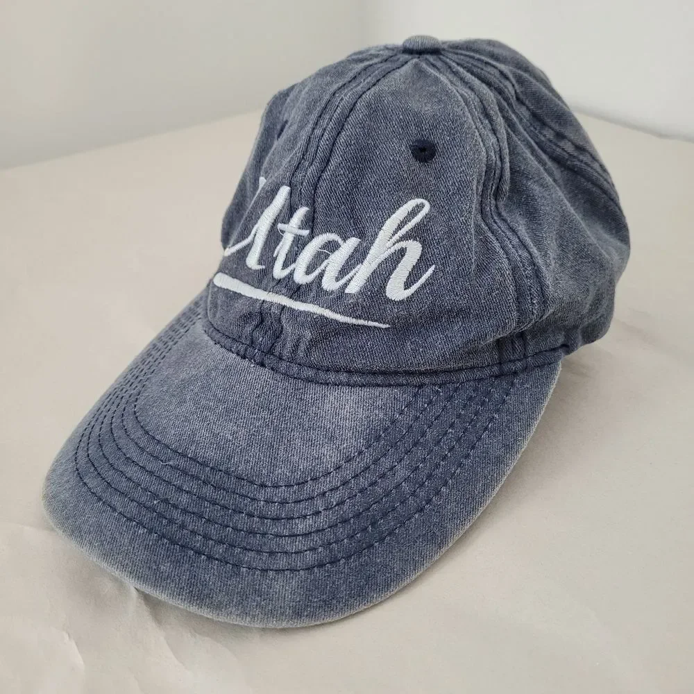 Utah Distressed Trucker Hat Vintage Style Retro Clean Girl Casual Baseball Cap